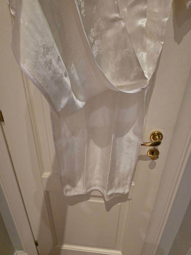 Abito cinese seta bianco M