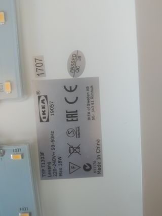 Plafoniera LED bianca in plastica
