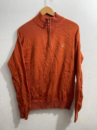 Talla M Jersey Gant Naranja Media Cremallera