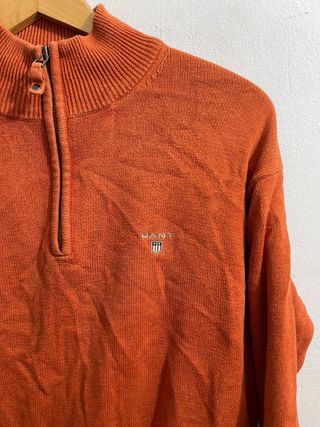 Talla M Jersey Gant Naranja Media Cremallera