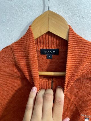 Talla M Jersey Gant Naranja Media Cremallera