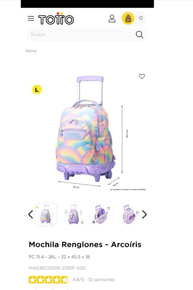 Mochila escolar Totto