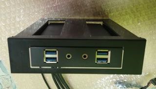 FRONTAL 5.25" A 2.5" + HUB USB 3 + SONIDO.