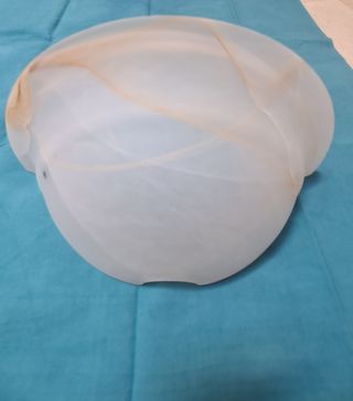 Plafoniera in vetro e metallo