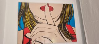 Cuadro Pop Art Mujer Silencio