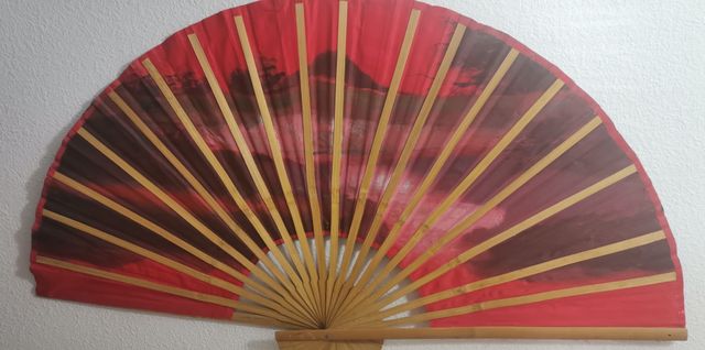 ABANICO GIGANTE PINTADO A MANO D Roses  no envío 