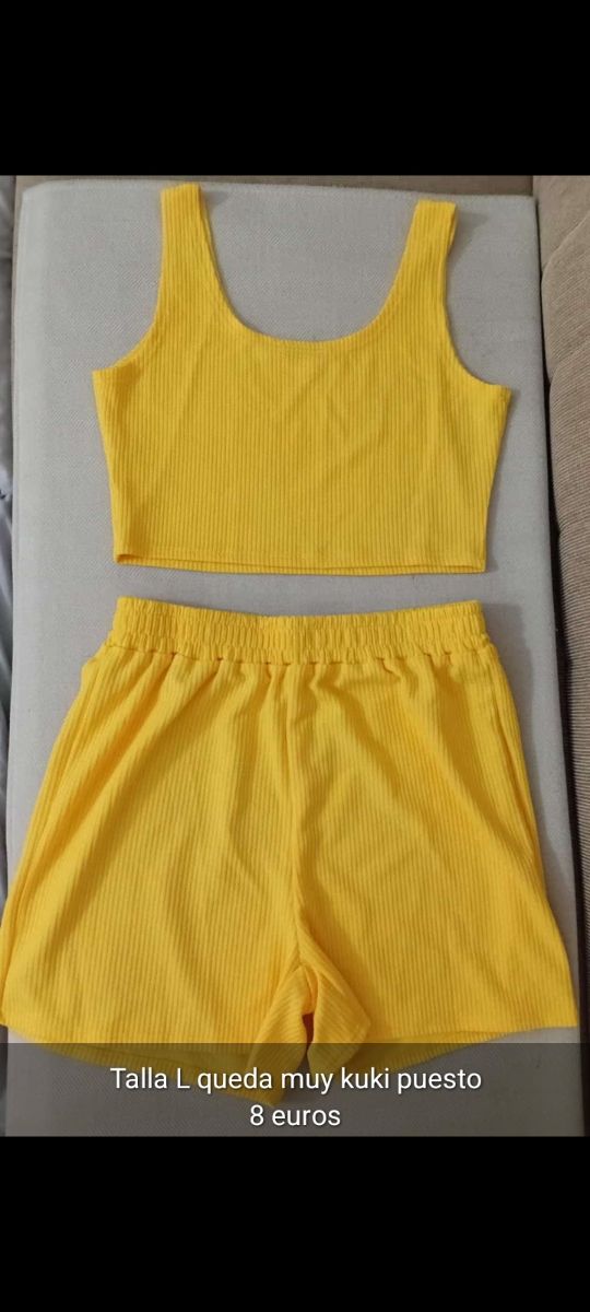 Conjunto Top y Shorts Amarillo