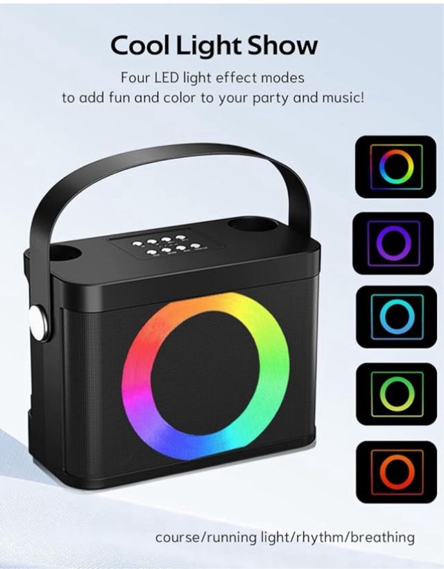 Karaoke QEEKADA con 2 Micrófonos Inalámbricos