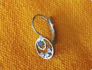 Pendientes con Circonitas Azules - bisuteria