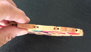 Sottopentola geometrico vintage in legno