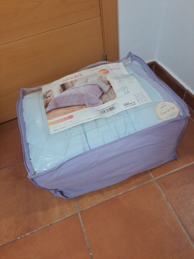 Edredón bicolor microfibra cama 150