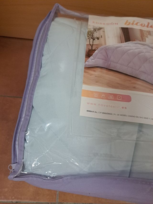 Edredón bicolor microfibra cama 150