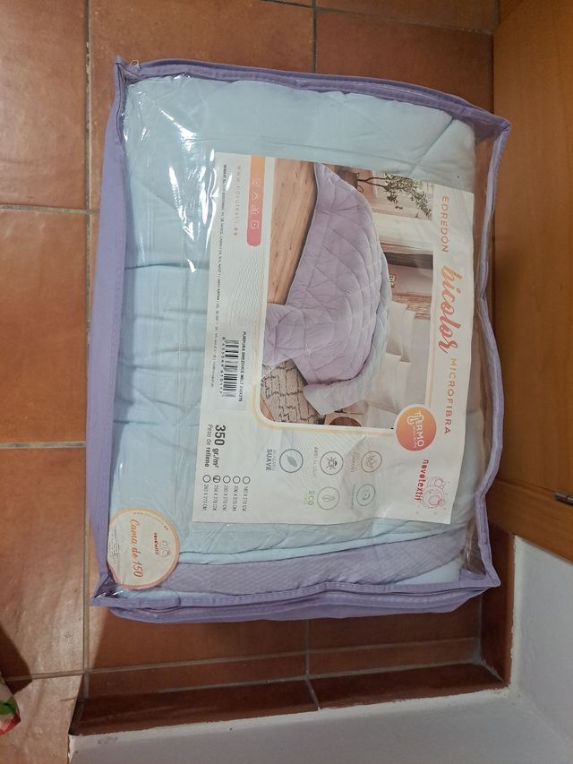Edredón bicolor microfibra cama 150