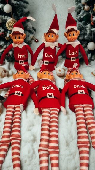 Elfo Navideño con bolsa personalizada.