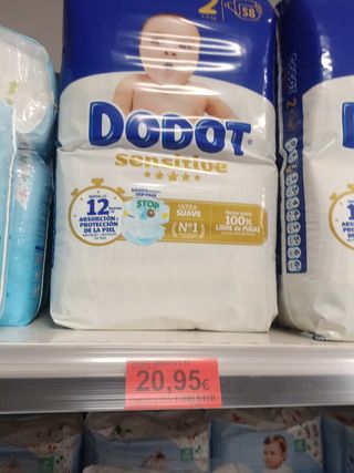 Dodot Sensitive Talla 2 (4-8 kg) - 58 uds