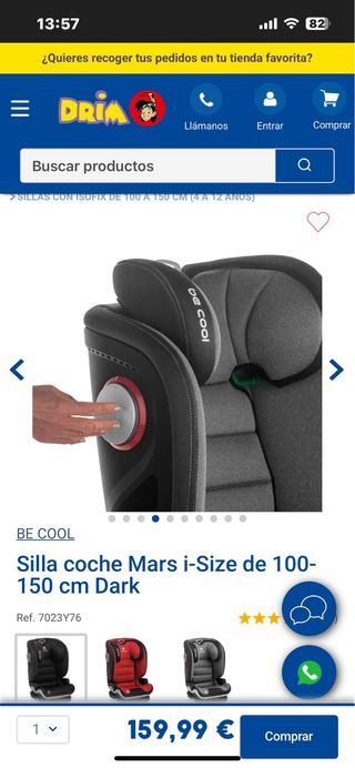 Silla coche Be Cool Grupo 2/3 (100-150cm)