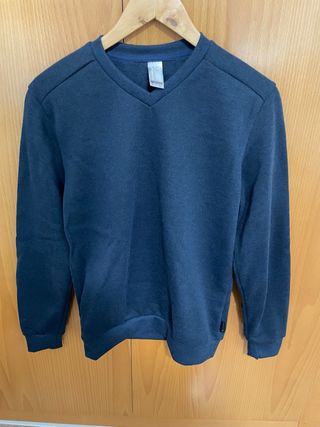 Sudadera Decathlon cuello pico azul