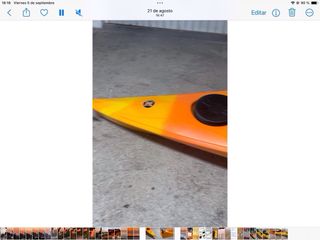 Kayak de travesía de fibra+asiento+carro+pala