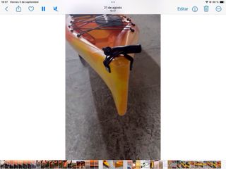 Kayak de travesía de fibra+asiento+carro+pala