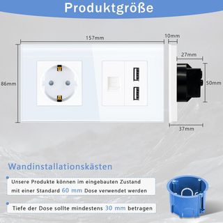 ✨ - TAWOIA enchufe schuko USB empotrado
