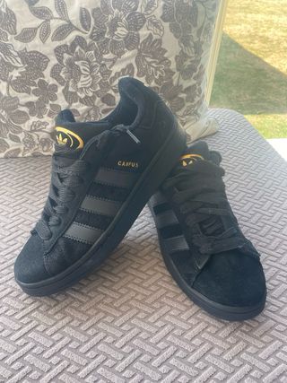 Adidas Campus Talla 40 Negro/Dorado
