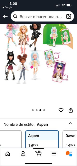 Muñecas Snapstar con pelo y accesorios