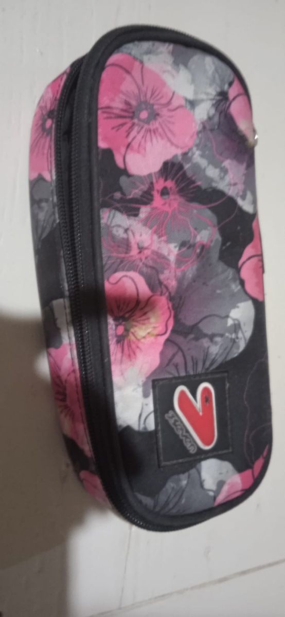 Zaino scuola floreale con astuccio coordinato