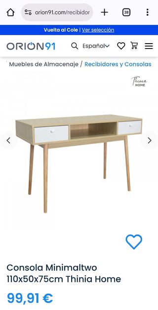 Consola Minimaltwo Thinia Home Beige