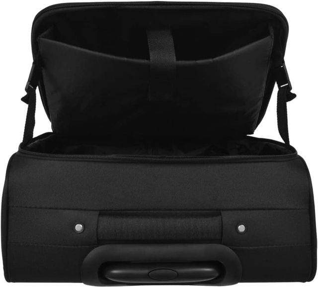 Mochila de viagem preta com rodas