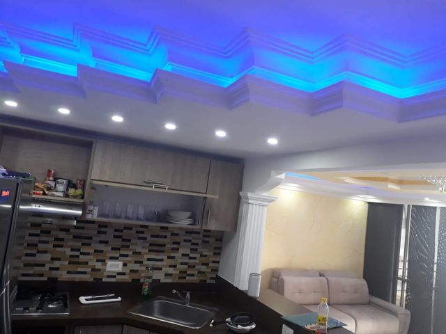 pladur techos tabiques diseños luces led