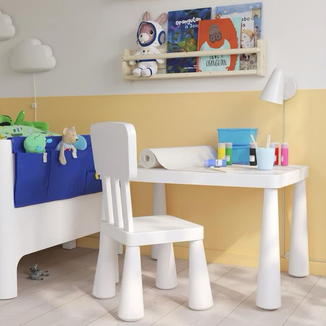 Mesa infantil MAMMUT IKEA blanco 77x55