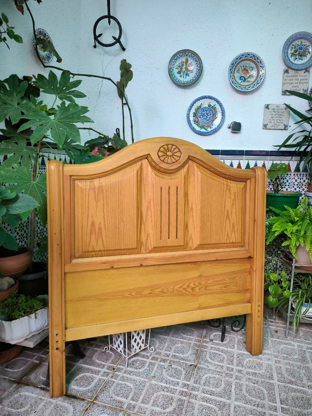 Cama juvenil madera 105 cm con colchon