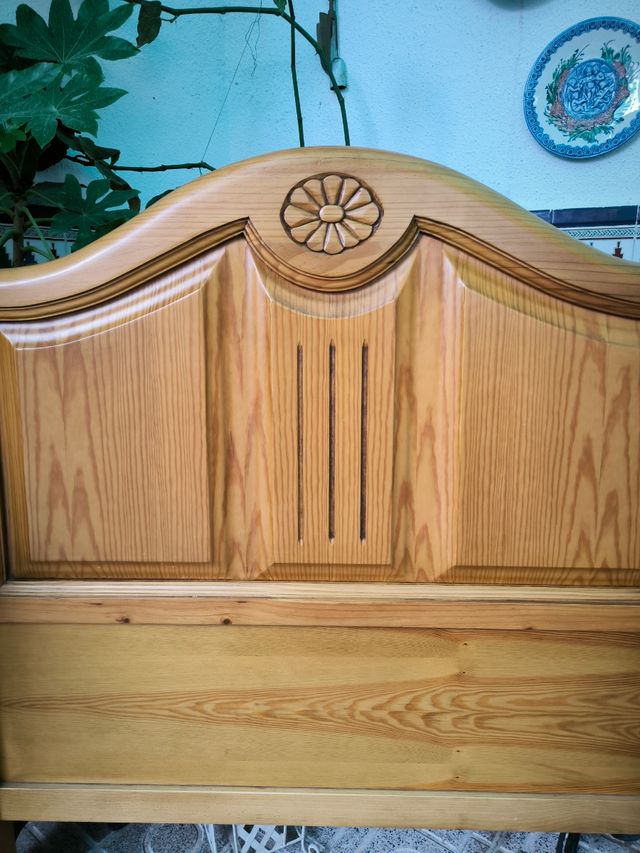 Cama juvenil madera 105 cm con colchon