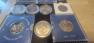 Colección 10 monedas de 5 Kr conmemorativas Norueg