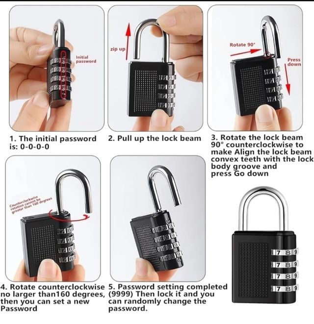 Candado de Combinación y Cable Antirrobo