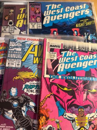 lote 9 comics USA West Coast Avengers ingles