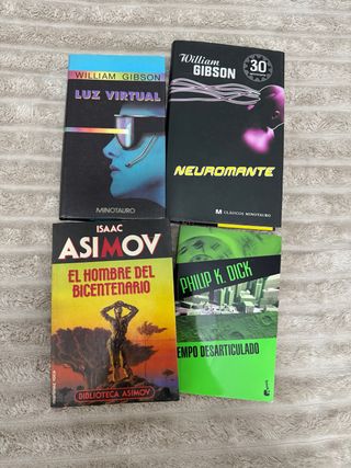 libros ciencia ficción Neuromante luz virtual lote