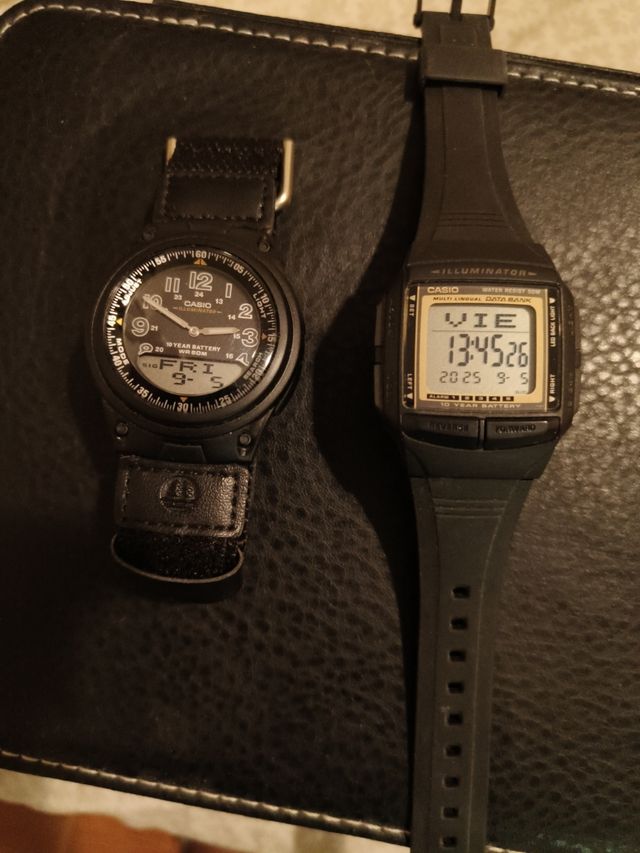 Dos relojes Casio DataBank Bank
