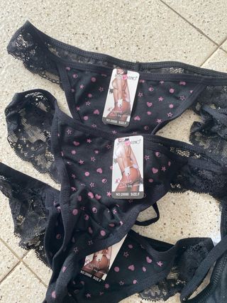 5 Tanga Rosa Junio con etiqueta
