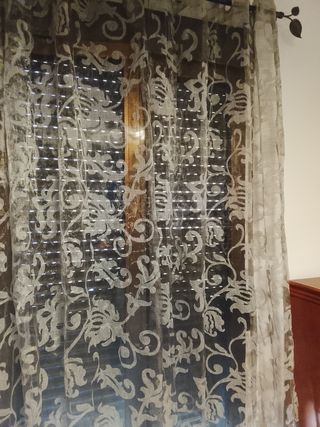 Cortinas Visillos  tonos  Grises
