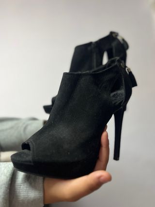 Tacones negros 7 cm