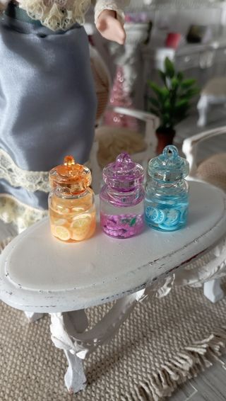 Set 3 barattoli miniatura Dollhouse 1:12