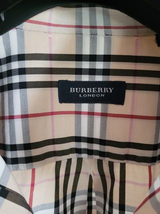 Camicia Burberry Uomo Beige Check