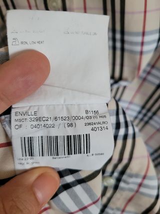 Camicia Burberry Uomo Beige Check