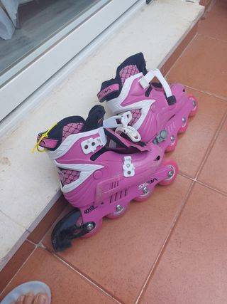 Patines en línea rosas infantiles