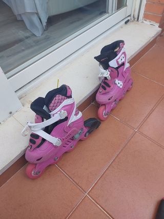Patines en línea rosas infantiles