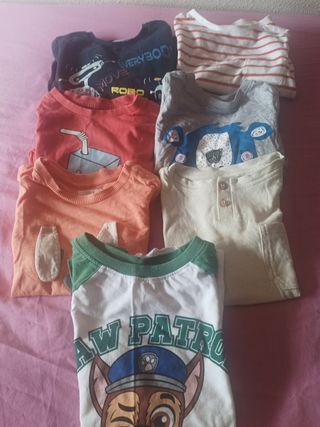 Lote 7 Camisetas Verano Niña Talla 1 Año