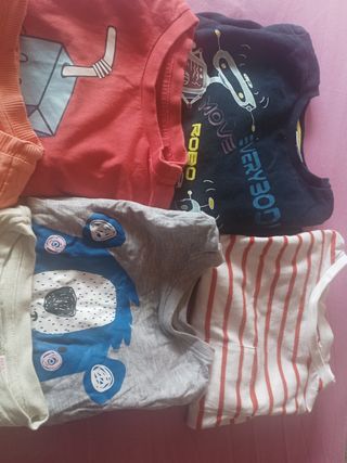 Lote 7 Camisetas Verano Niña Talla 1 Año