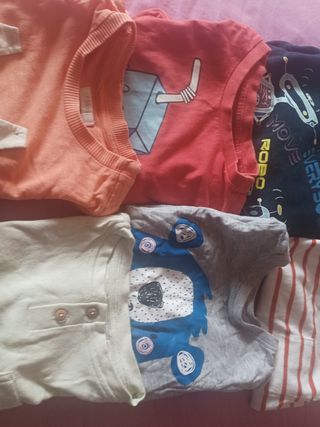 Lote 7 Camisetas Verano Niña Talla 1 Año