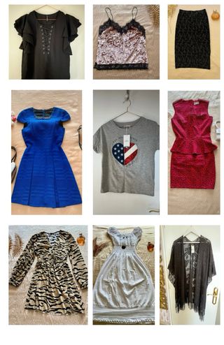 Lote Ropa Mujer Talla S vestidos camisetas falda 